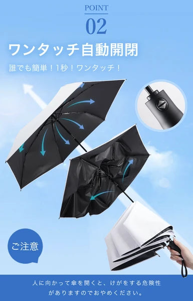 【日本製】超輕量200g自動折疊傘✨一鍵開合|完全遮光|晴雨兼用日傘|UV阻隔
