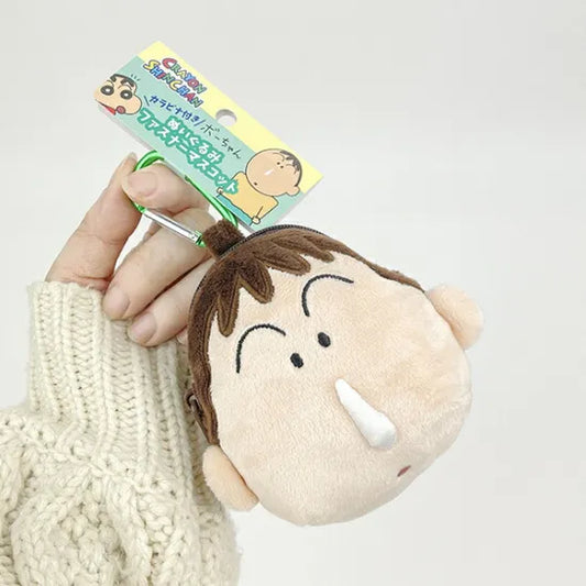 【日本正版】蠟筆小新毛絨拉鍊公仔掛飾✨附登山扣|輕鬆掛袋|小新迷必收!