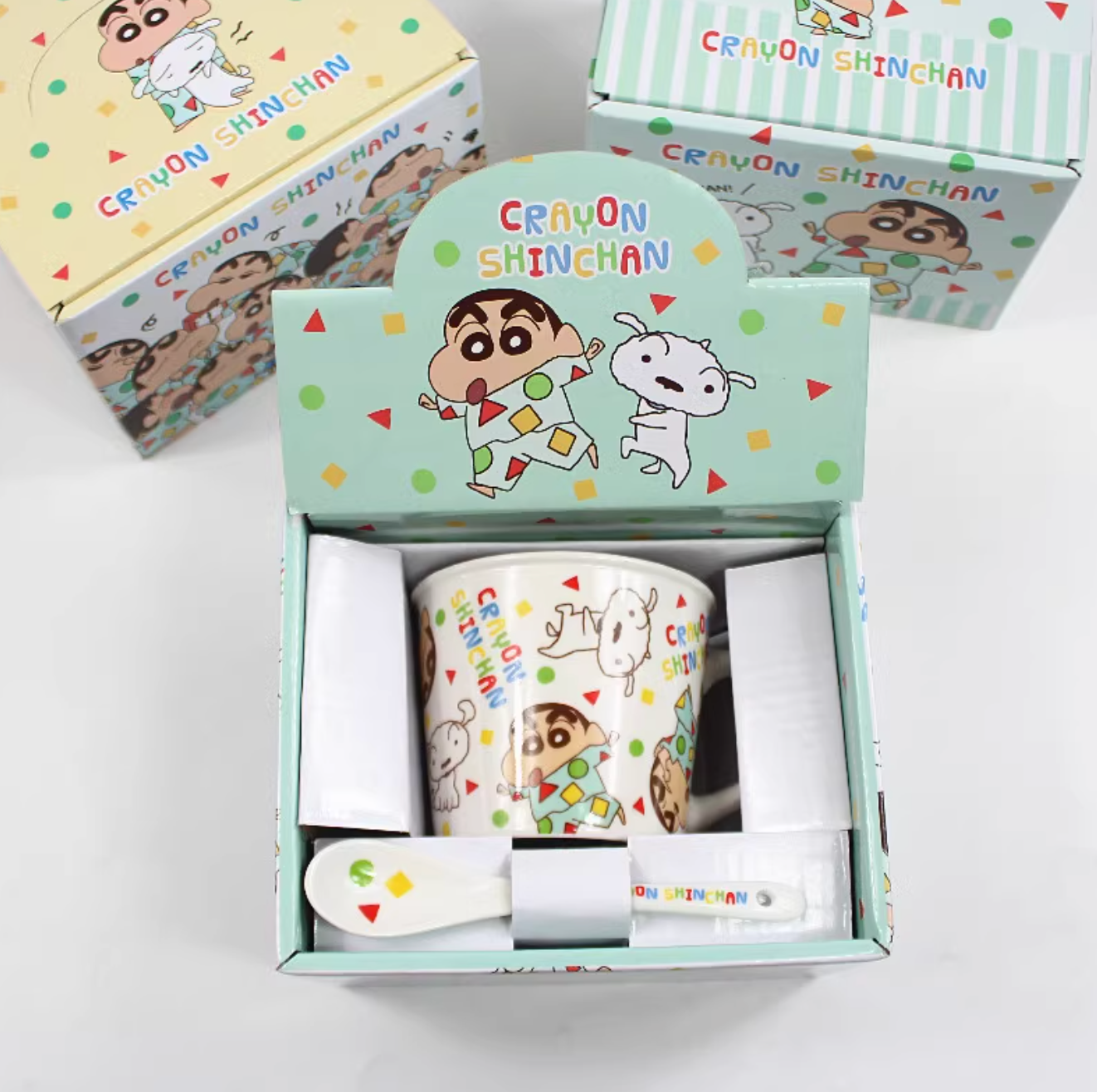 【日本正版空運到港】小新迷專屬水杯連木匙羹