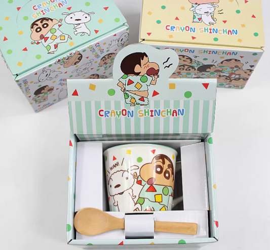 【日本正版空運到港】小新迷專屬水杯連木匙羹