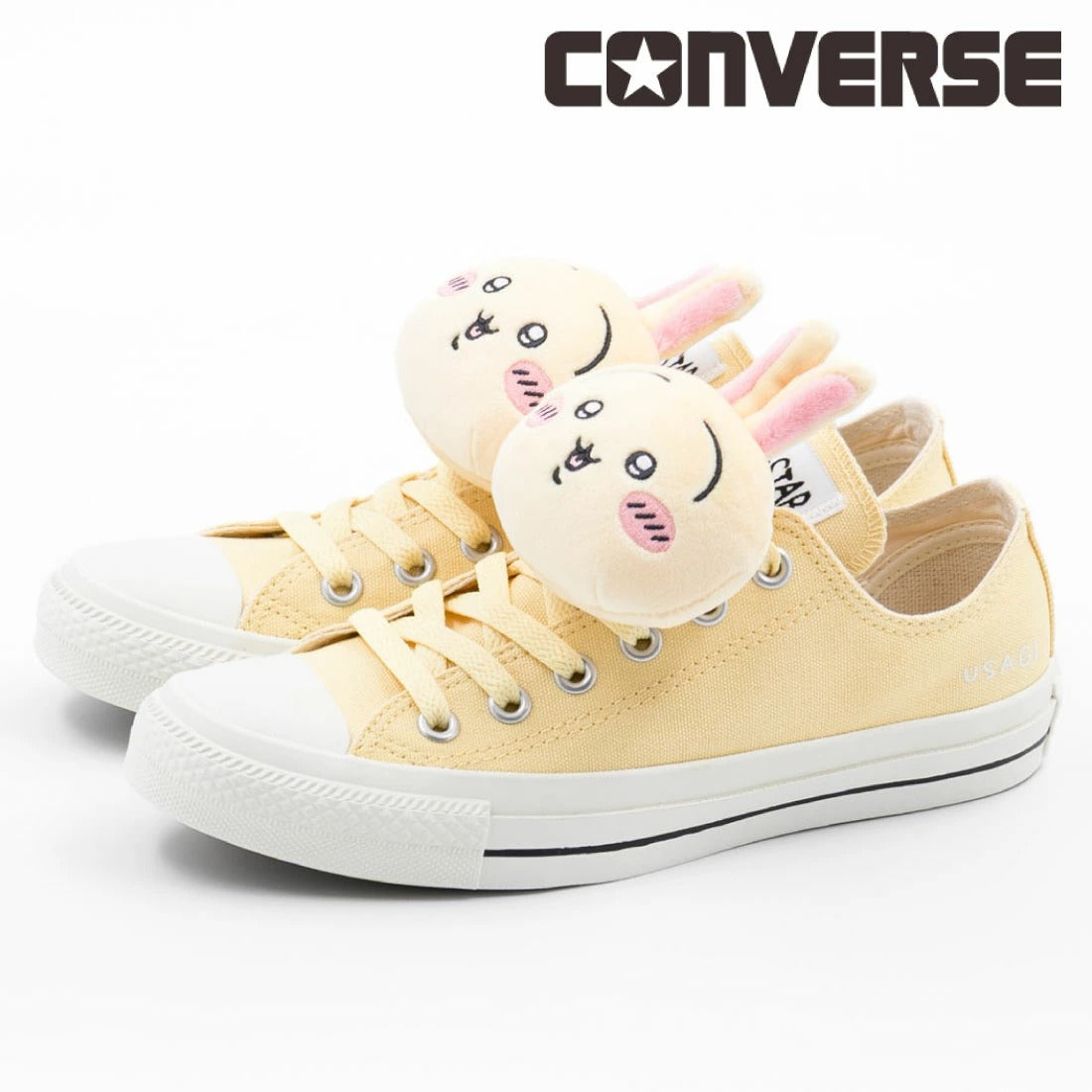【日本限定】Chiikawa x Converse✨角色聯名帆布鞋|可拆公仔扣|潮流萌系必收!