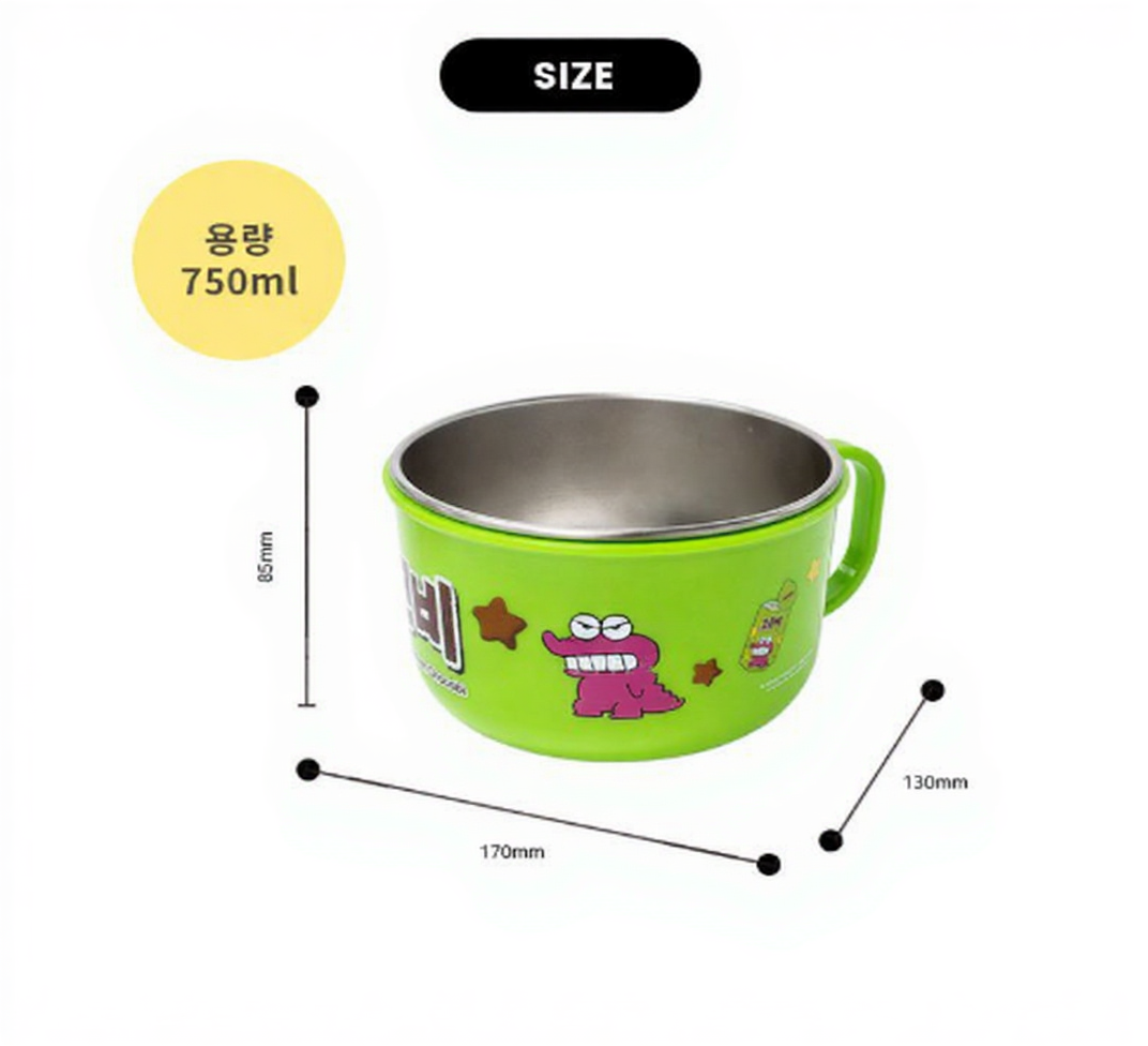 【韓國直運】 蠟筆小新 巧克比不鏽鋼泡麵碗|得意又實用!屋企歎麵必備!