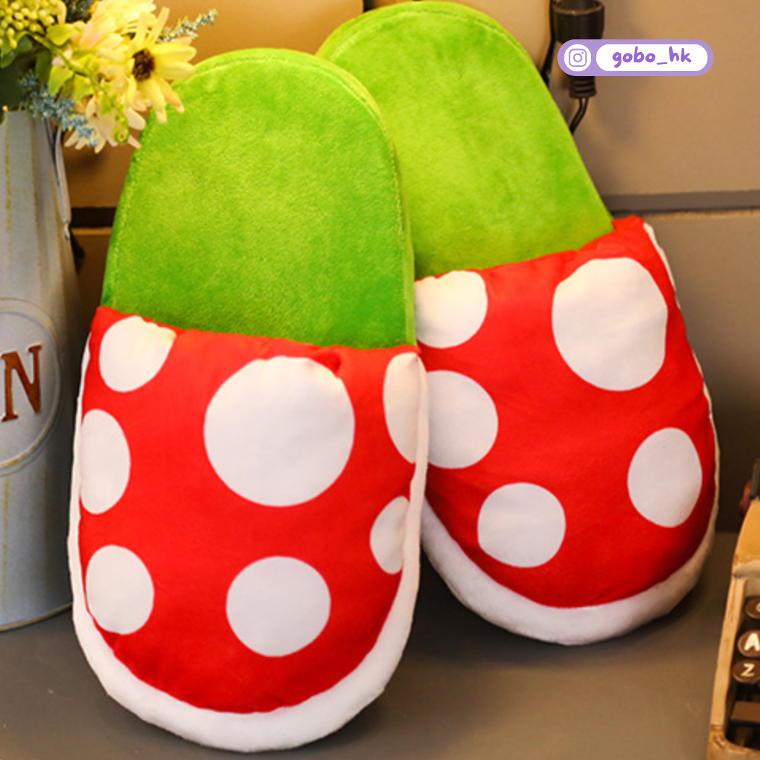 【Super Mario熱潮】食人花居家拖鞋 |花筒仲可以收納拖鞋或雜物呀~