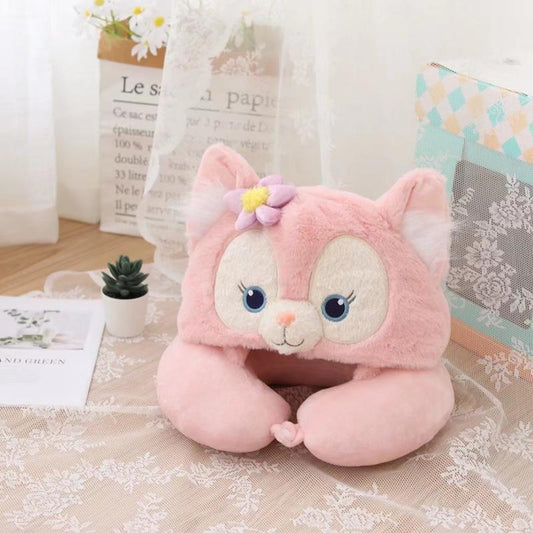 【達菲家族】Linabell 連帽頸枕|超可愛!粉絲必備