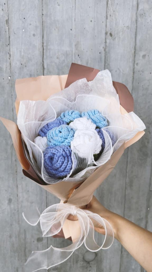 【Gobo x Beaming_Sunlight】本地全人手製作 - 紅/藍/粉玫瑰花束