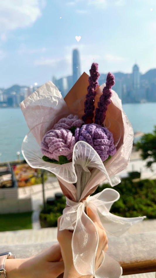 【Gobo x Beaming_Sunlight】本地全人手製作 - 紫玫瑰花束