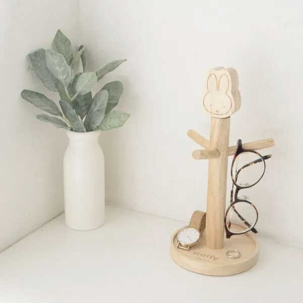 【日本直運】Miffy 木製馬克杯杯架｜溫暖木質設計超得意！收納杯子整齊又靚！