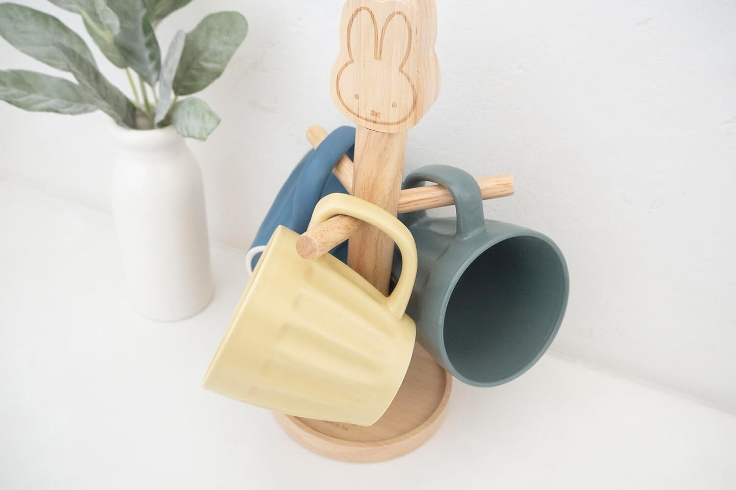 【日本直運】Miffy 木製馬克杯杯架｜溫暖木質設計超得意！收納杯子整齊又靚！
