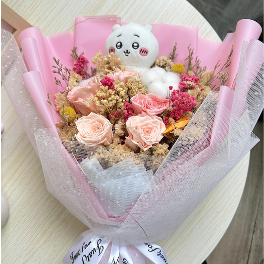 Chiikawa 情人節保鮮乾花|自由配搭花朵及公仔|百多款供選擇|歡迎Instagram聯絡查詢!