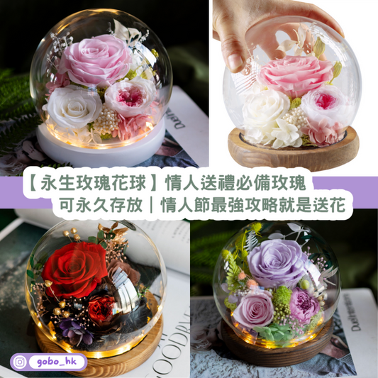 【永生玫瑰花球】情人送禮必備玫瑰|永久存放!送禮代表你心意!