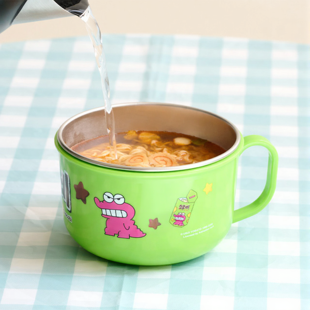 【韓國直運】 蠟筆小新 巧克比不鏽鋼泡麵碗｜得意又實用！屋企歎麵必備！