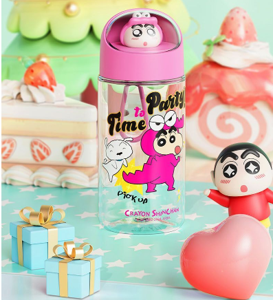 【韓國直運】 蠟筆小新太空艙水樽 500ml｜輕身耐用返學出街都啱用！
