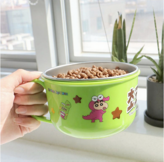 【韓國直運】 蠟筆小新 巧克比不鏽鋼泡麵碗|得意又實用!屋企歎麵必備!