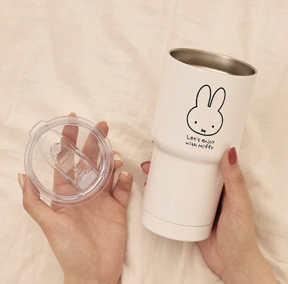 【韓國直運】 Miffy 600ml 不鏽鋼大容量保溫杯｜得意又實用返工返學飲水必備！