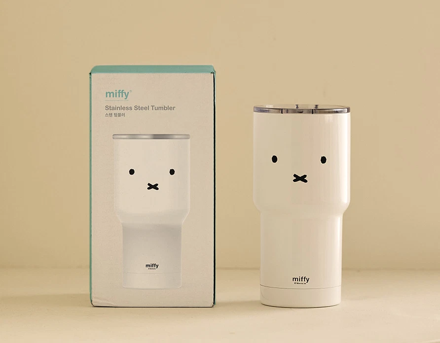 【韓國直運】 Miffy 600ml 不鏽鋼大容量保溫杯｜得意又實用返工返學飲水必備！