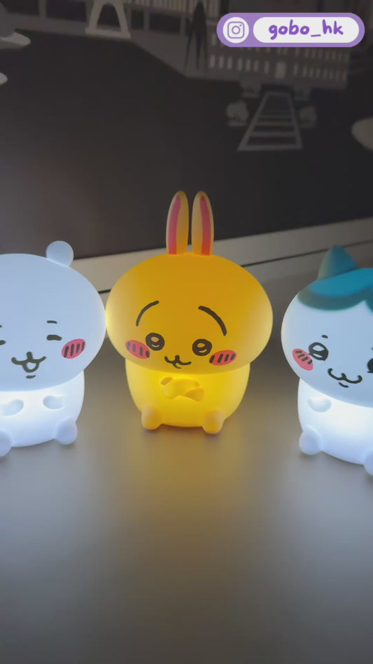 【日本正版】Chiikawa 柔光夜燈✨四段調光|柔軟矽膠觸感|USB充電|睡前療癒必備!