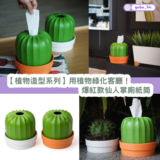 【植物造型系列】用植物綠化客廳！爆紅款仙人掌廁紙筒