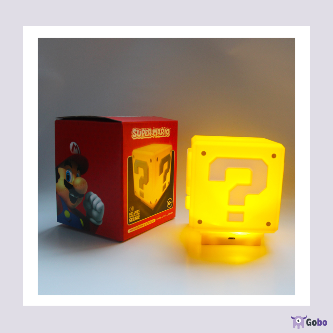 【日本正版】Super Mario LED問號發聲小夜燈