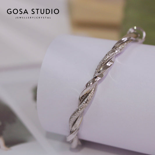 GB006 S925純銀 扭紋手鐲