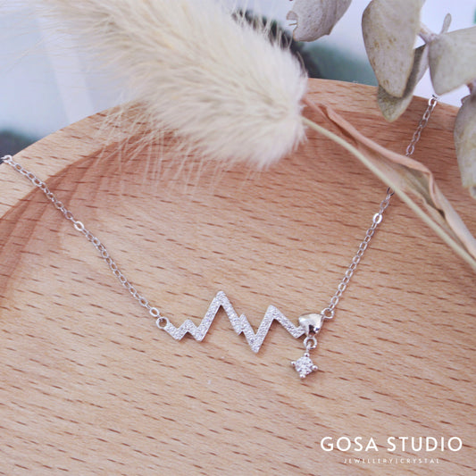 GN012 925純銀 心電圖項鍊