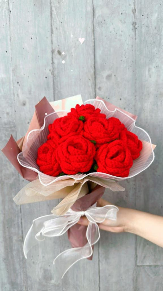 【Gobo x Beaming_Sunlight】本地全人手製作 - 紅/藍/粉玫瑰花束